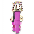 Luxury Geometric Platform Sandals with Jewel Embellishments - Cosparty