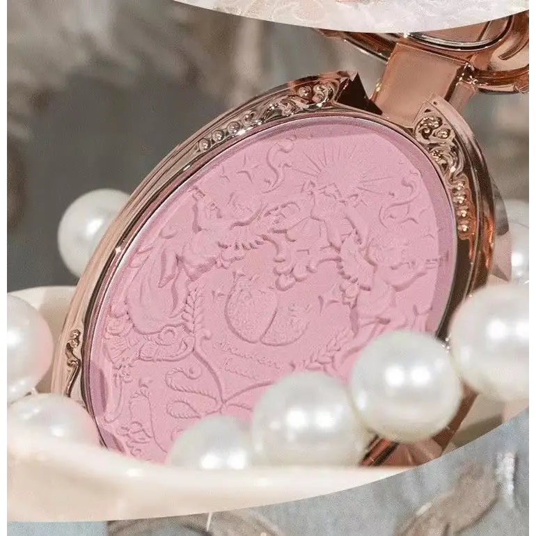 Luxury Glittering Strawberry Blush Compact for Your Vanity - blush