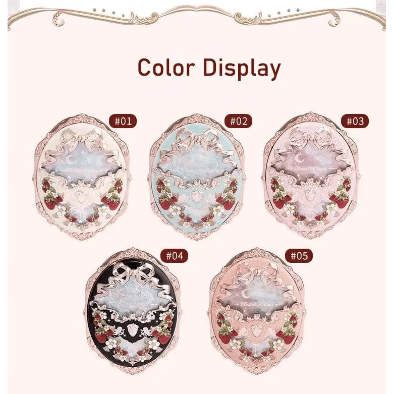 Luxury Glittering Strawberry Blush Compact for Your Vanity - Cosparty