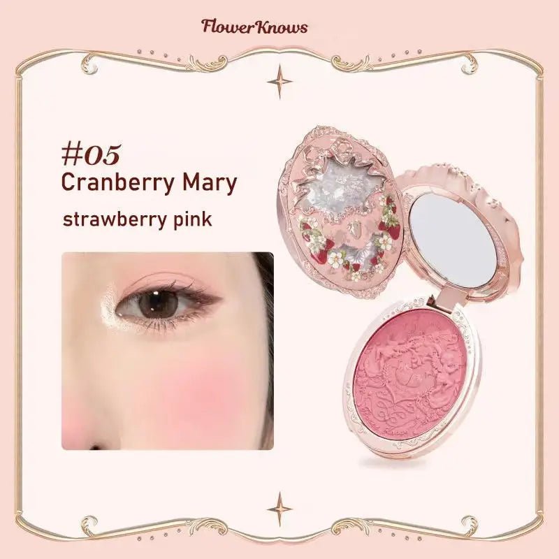 Luxury Glittering Strawberry Blush Compact for Your Vanity - Cosparty