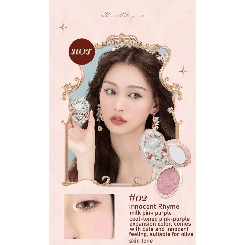 Luxury Glittering Strawberry Blush Compact for Your Vanity - Cosparty