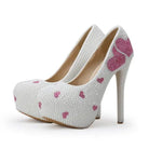 Luxury Handcrafted Pearl Embellished Platform Shoes for Kawaii Lolita Fashion - 8cm heel / 3.5 - Shoes