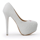 Luxury Handcrafted Pearl Embellished Platform Shoes for Kawaii Lolita Fashion - Cosparty