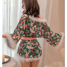 Luxury Holiday Robe and Lingerie Set with Faux Fur Trim - Cosparty