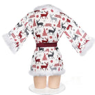 Luxury Holiday Robe and Lingerie Set with Faux Fur Trim - Cosparty