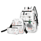 Luxury Kawaii Backpack with Built-in USB Charger and Ample Storage - Backpack