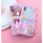 Pink My Melody Apple iPhone Case 3D Soft Rubber TPU Fairy Kei Kawaii Cute Strawberries