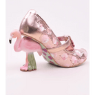 Luxury Pink Flamingo Platform Heels in Vegan Leather - Cosparty