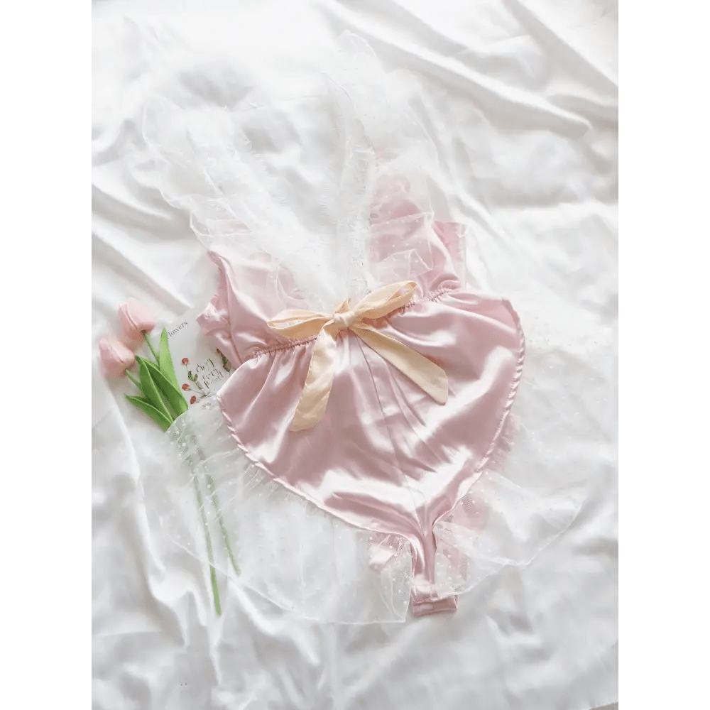 Luxury Silk and Lace Lingerie Set with Exquisite Hand - Details - Cosparty