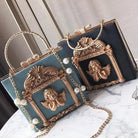 Luxury Vintage Victorian Angel Handbag with Cherub Design - Purse