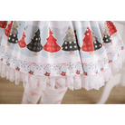 Luxury Winter Wonderland Skirt with Lace Trim and Pleats - Cosparty