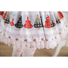 Luxury Winter Wonderland Skirt with Lace Trim and Pleats - Skirts