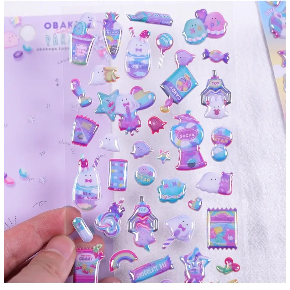 Magic Kingdom 3D Puffy Glitter Stickers - stickers