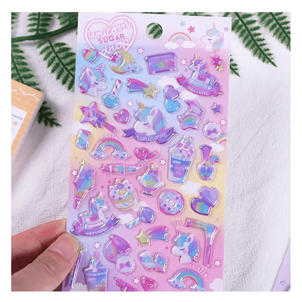 Magic Kingdom 3D Puffy Glitter Stickers - Cosparty