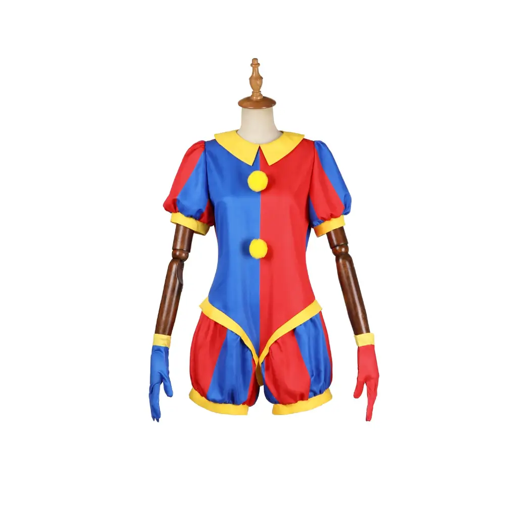Magical digital circus cos costume cosplay Pamni jumpsuit Pomni Halloween clown suit - XS / Full adult costume (hat