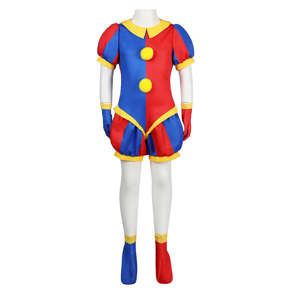 Magical digital circus cos costume cosplay Pamni jumpsuit Pomni Halloween clown suit - XS / Full costume for children