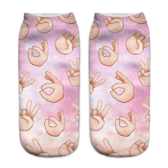 Magical Emoji Ankle Socks Inspired by Apple Unicorn Emoji - Cosparty