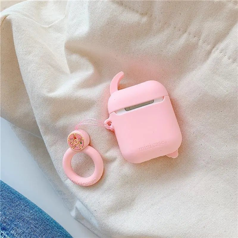 Magical Girl Airpod Case with Secure Closure and Ring Handle Instock - Cosparty