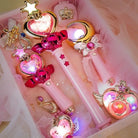 Magical Girl Inspired Light-Up Pink Wand for Cosplay and Parties - toy