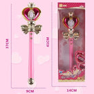 Magical Girl Inspired Light - Up Pink Wand for Cosplay and Parties - Cosparty