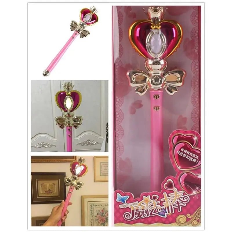 Magical Girl Inspired Light - Up Pink Wand for Cosplay and Parties - Cosparty