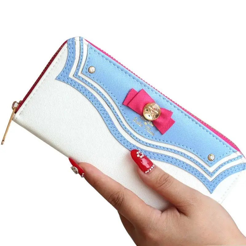 Magical Girl Inspired Zipper Clutch Wallet in Sailor Scout Style - Cosparty