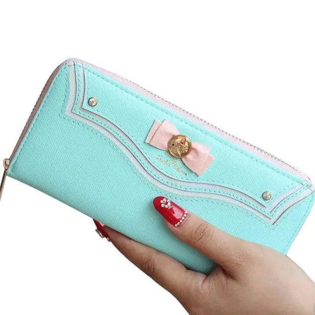Magical Girl Inspired Zipper Clutch Wallet in Sailor Scout Style - Cosparty