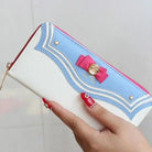 Magical Girl Inspired Zipper Clutch Wallet in Sailor Scout Style - Purse