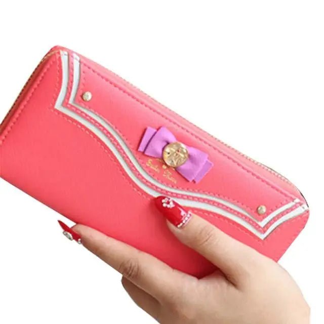 Magical Girl Inspired Zipper Clutch Wallet in Sailor Scout Style - Cosparty