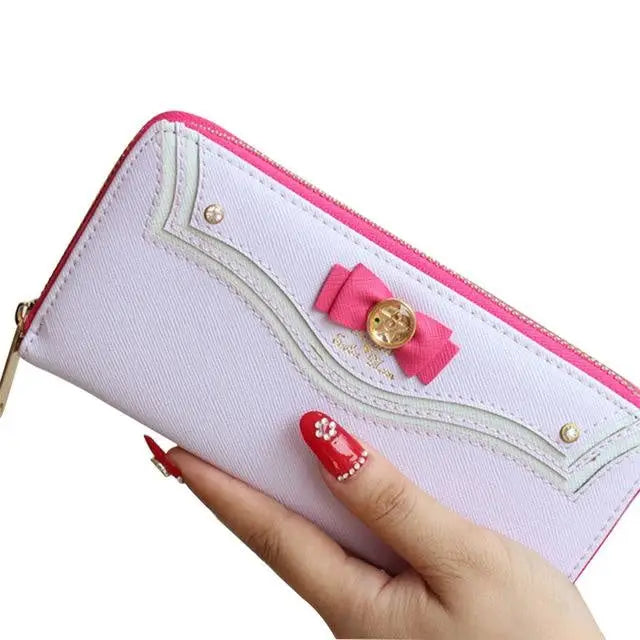 Magical Girl Inspired Zipper Clutch Wallet in Sailor Scout Style - Purse