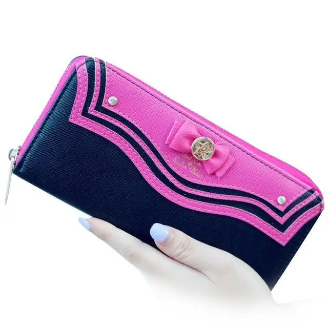 Magical Girl Inspired Zipper Clutch Wallet in Sailor Scout Style - Purse