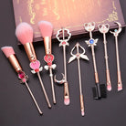 Magical Girl Wand Inspired 8 Piece Makeup Brush Set - makeup