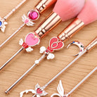 Magical Girl Wand Inspired 8 Piece Makeup Brush Set - makeup