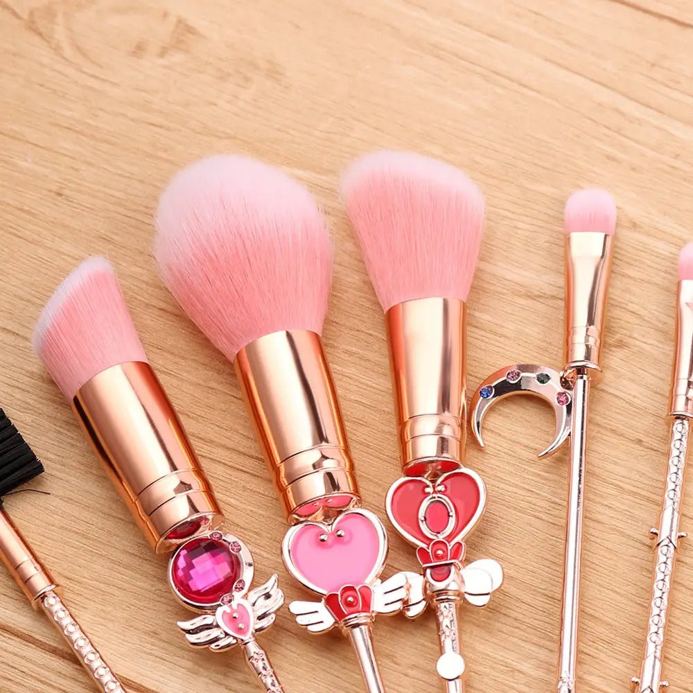 Magical Girl Wand Inspired 8 Piece Makeup Brush Set - Cosparty