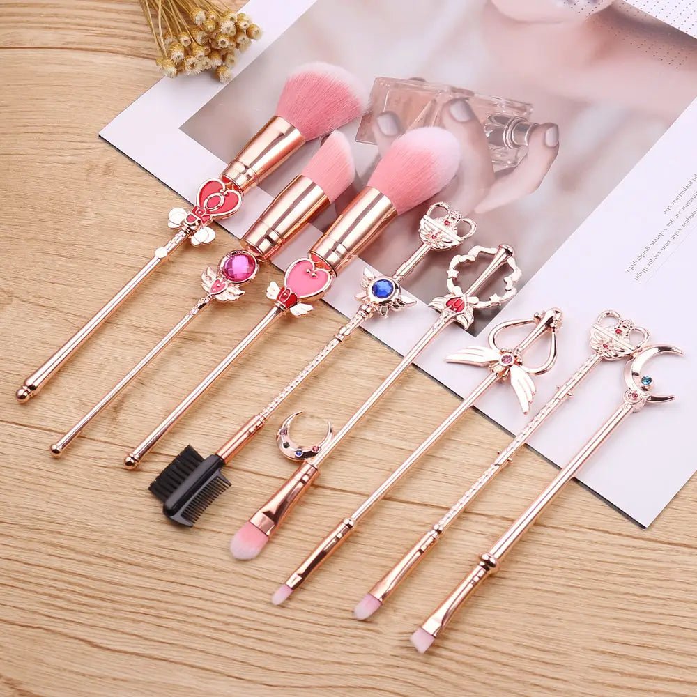Magical Girl Wand Inspired 8 Piece Makeup Brush Set - Cosparty