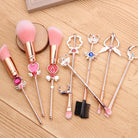 Magical Girl Wand Inspired 8 Piece Makeup Brush Set - makeup