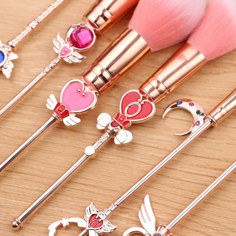 Magical Girl Wand Inspired 8 Piece Makeup Brush Set - Cosparty