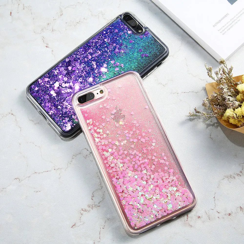 Magical Glitter Liquid Quicksand Phone Cases for Stylish Protection - Cosparty