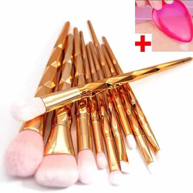 Magical Glittery Unicorn Makeup Brush Set - Cosparty