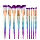 Magical Glittery Unicorn Makeup Brush Set - beauty