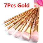 magical rainbow unicorn makeup brush set make up brushes lot complete pastel aesthetic mermaid diamond