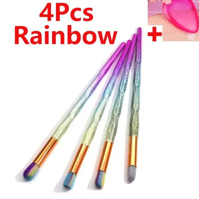 Magical Glittery Unicorn Makeup Brush Set - Cosparty
