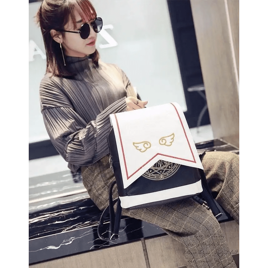 Magical School Girl Backpack with Vibrant Embroidery and Stunning Details - Cosparty