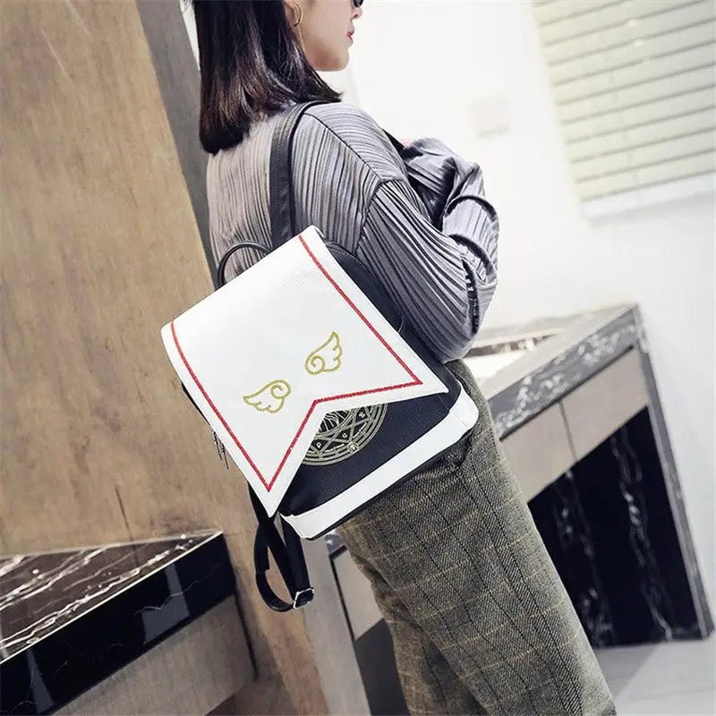 Magical School Girl Backpack with Vibrant Embroidery and Stunning Details - Cosparty