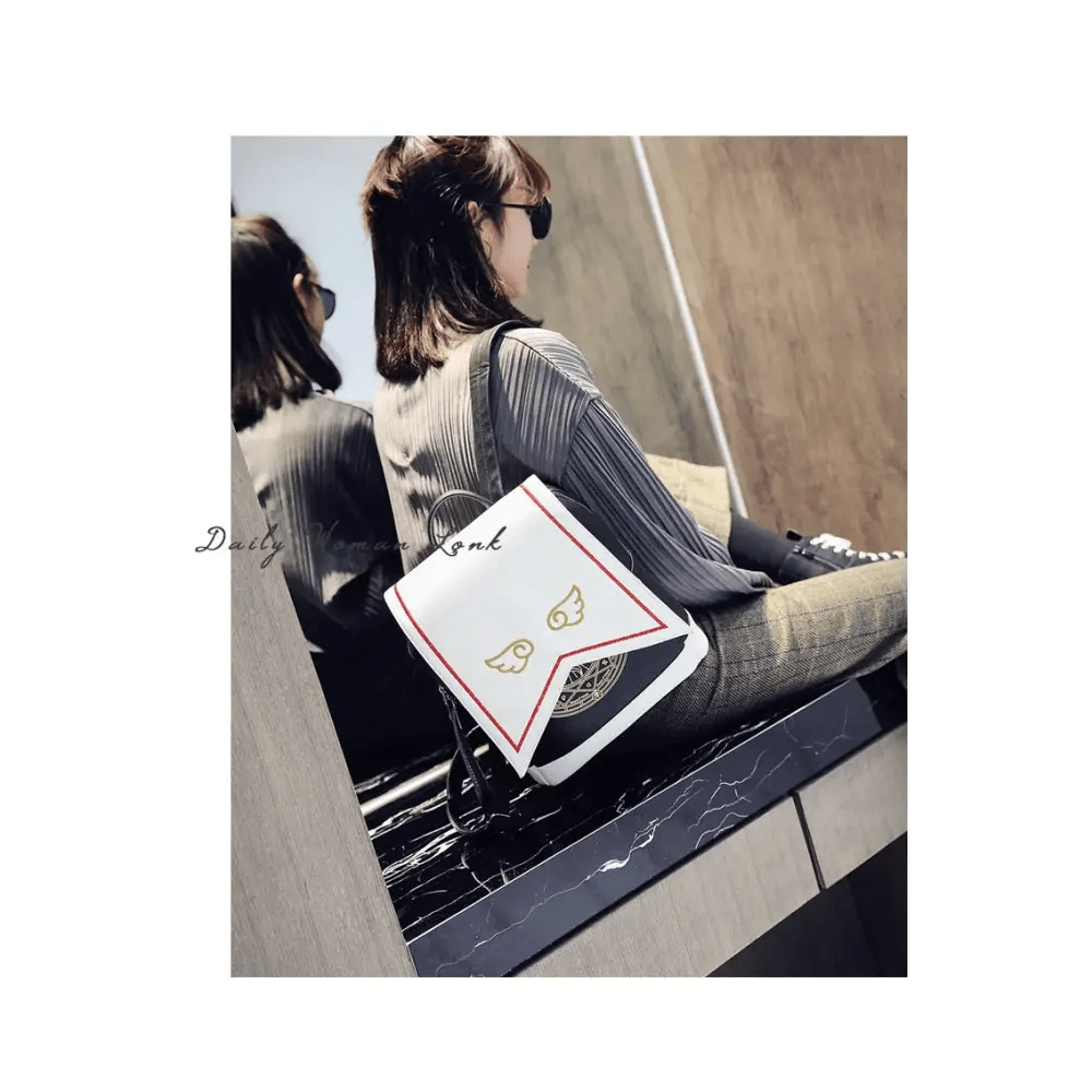 Magical School Girl Backpack with Vibrant Embroidery and Stunning Details - Cosparty