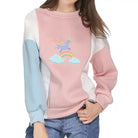 Magical Unicorn Pastel Patchwork Crewneck Sweatshirt - Cosparty