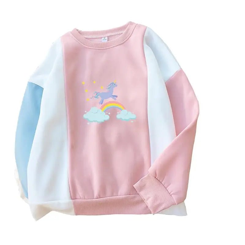 Magical Unicorn Pastel Patchwork Crewneck Sweatshirt - Cosparty