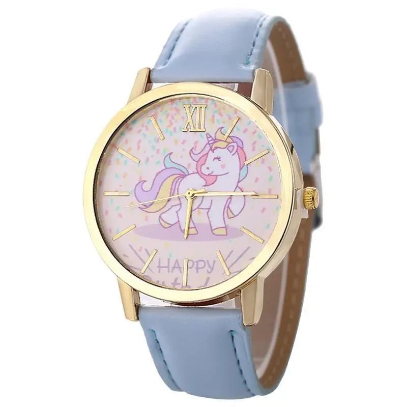 Magical Unicorn Wrist Watch with Gold Plated Hardware and Vegan Leather - Cosparty