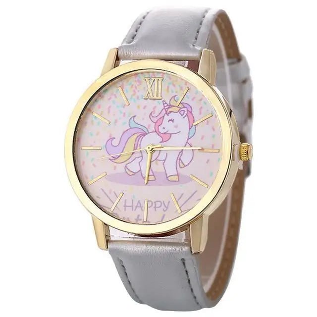 Magical Unicorn Wrist Watch with Gold Plated Hardware and Vegan Leather - Cosparty