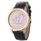 Magical Unicorn Wrist Watch with Gold Plated Hardware and Vegan Leather - Cosparty